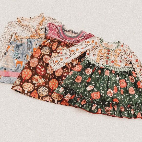 Matilda Jane Other - Matilda Jane Baby Dress Set | Boho / Colorful Whimsical 6–12mo | 3 Dress bundle